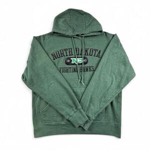 University of North Dakota Fighting Hawks Green Hoodie Pullover Size M